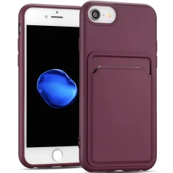 iPhone 7 / 8 / SE 2 / SE 3 - Silikonhülle mit Kartenfach & Kameraschutz