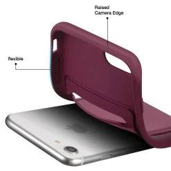 iPhone 7 / 8 / SE 2 / SE 3 - Silikonhülle mit Kartenfach & Kameraschutz