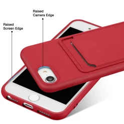 iPhone 7 / 8 / SE 2 / SE 3 - Silikonhülle mit Kartenfach & Kameraschutz