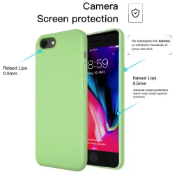 iPhone 7 / 8 / SE 2 / SE 3 - Silikon Case mit Mikrofaser-Innenseite