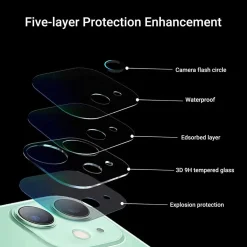 iPhone 11 / 12 Mini - Kameraschutz aus gehärtetem Glas