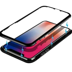 iPhone 12 / 12 Pro - Glas Hülle mit Metallrahmen