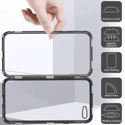 iPhone 12 / 12 Pro - Glas Hülle mit Metallrahmen