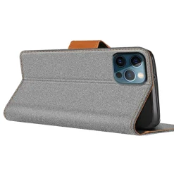 iPhone 12 / 12 Pro - Jeanslook Klapphülle mit Kartenfach