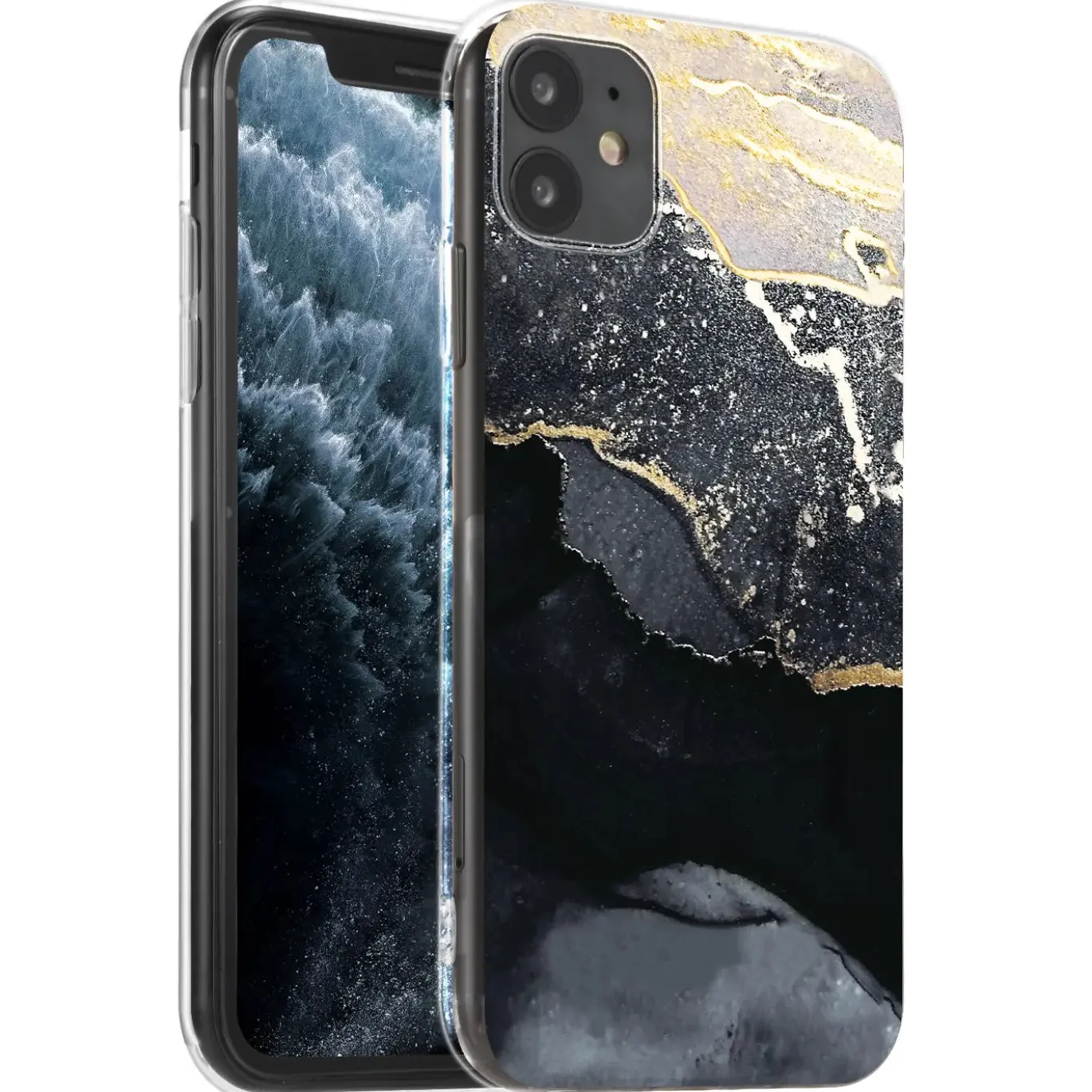 iPhone 12 / 12 Pro - Marmor & Sand Design Hülle