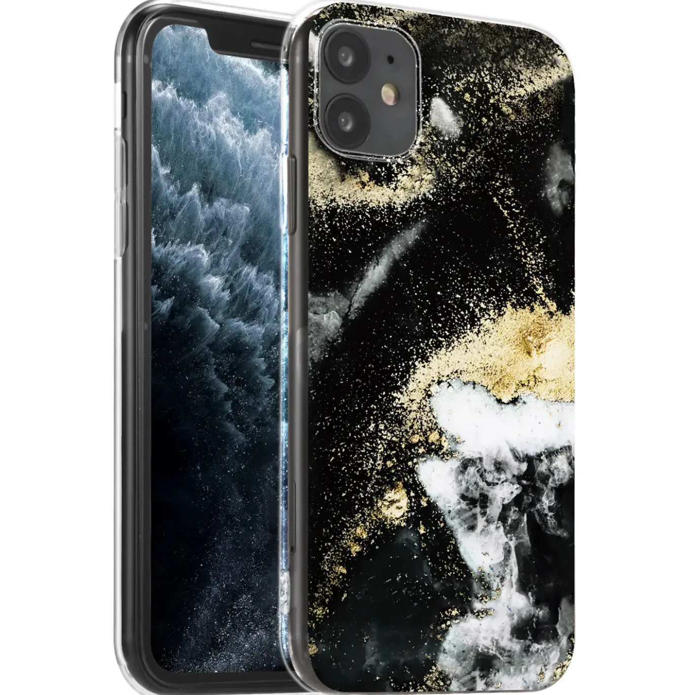 iPhone 12 / 12 Pro - Marmor & Sand Design Hülle