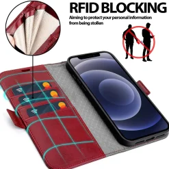 iPhone 12 / 12 Pro - Robuste Klapphülle mit RFID Block