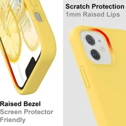 iPhone 12 / 12 Pro - Silikon Case mit Mikrofaser-Innenseite
