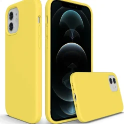 iPhone 12 / 12 Pro - Silikon Case mit Mikrofaser-Innenseite