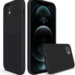 iPhone 12 / 12 Pro - Silikon Case mit Mikrofaser-Innenseite