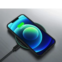 iPhone 12 / 12 Pro - Slim Silikon Backcover Schwarz