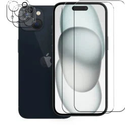iPhone 16 - 9H Displayschutzfolie 2x Display & Kamera