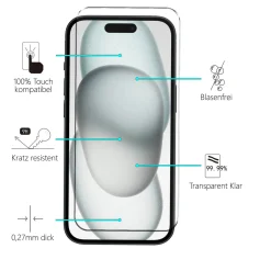 iPhone 16 - 9H Displayschutzfolie 2x Display & Kamera