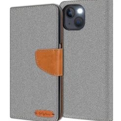 iPhone 15 - Jeanslook Klapphülle mit Kartenfach