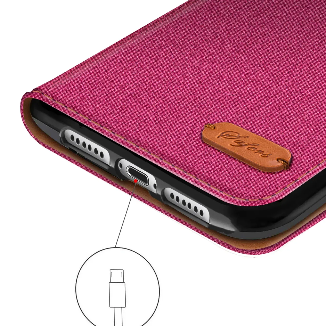iPhone 11 - Jeanslook Klapphülle mit Kartenfach