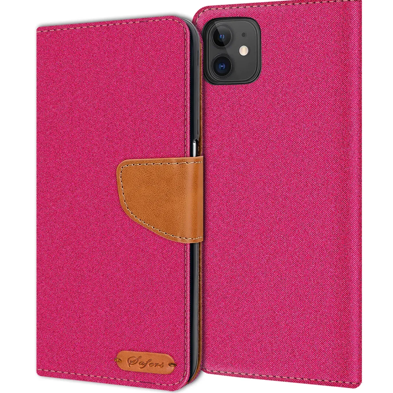 iPhone 11 - Jeanslook Klapphülle mit Kartenfach