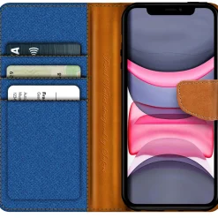 iPhone 11 - Jeanslook Klapphülle mit Kartenfach