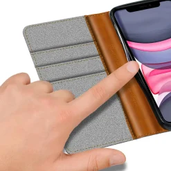 iPhone 11 - Jeanslook Klapphülle mit Kartenfach