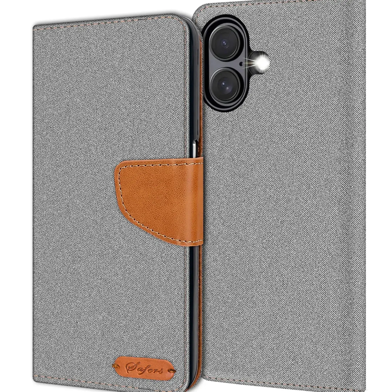 iPhone 17 - Jeanslook Klapphülle mit Kartenfach