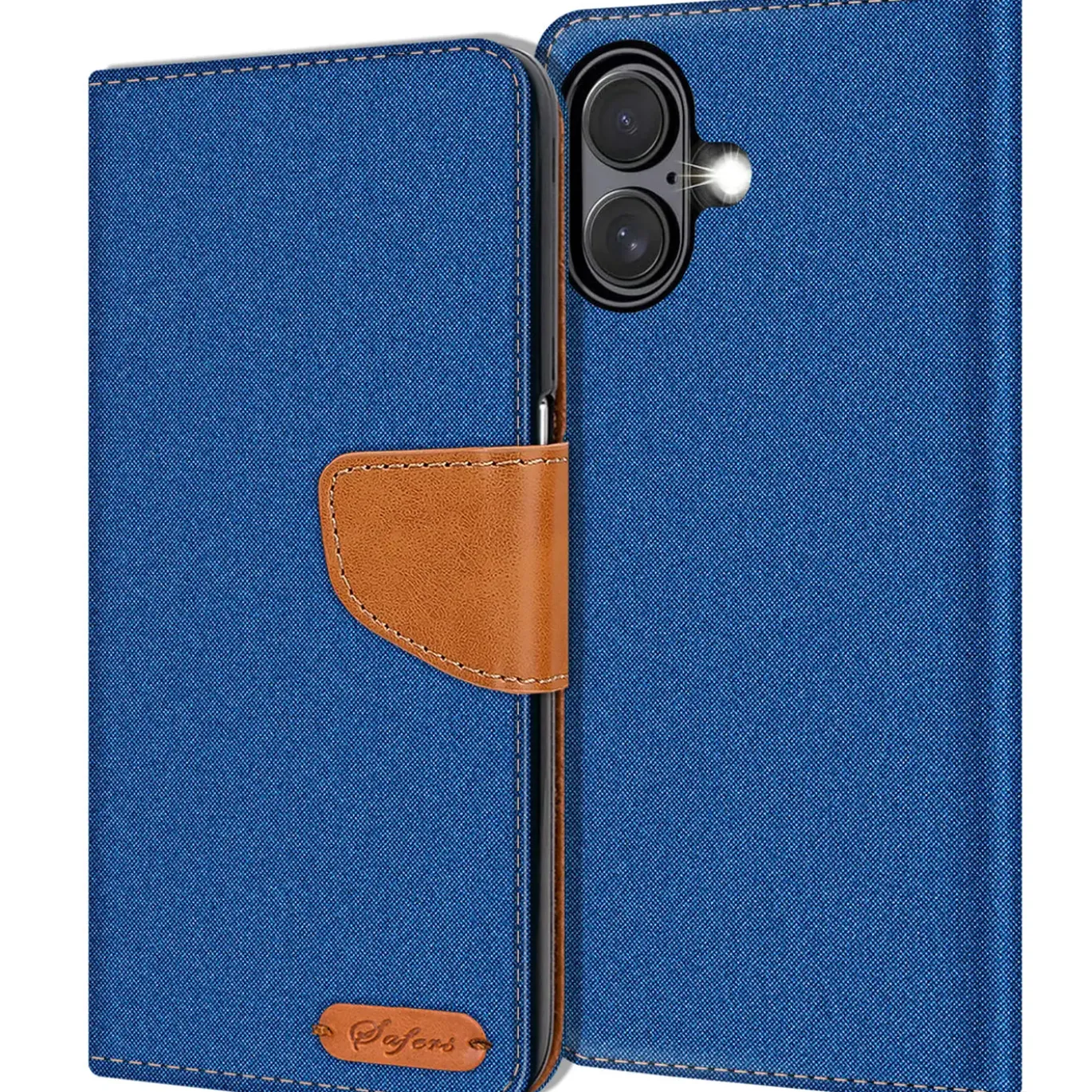 iPhone 17 - Jeanslook Klapphülle mit Kartenfach