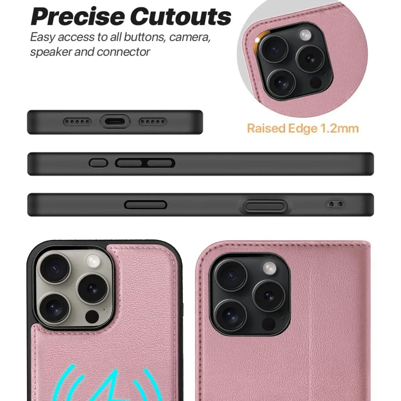 iPhone 13 - Klapphülle mit Kartenfächern & MagSafe-Kompatibilität