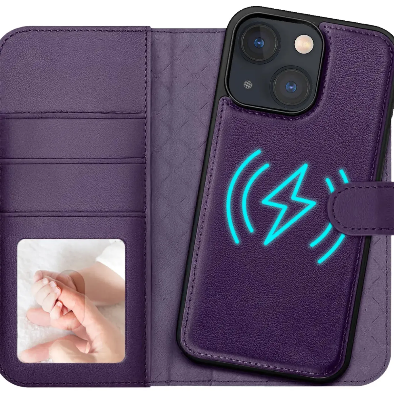 iPhone 13 - Klapphülle mit Kartenfächern & MagSafe-Kompatibilität