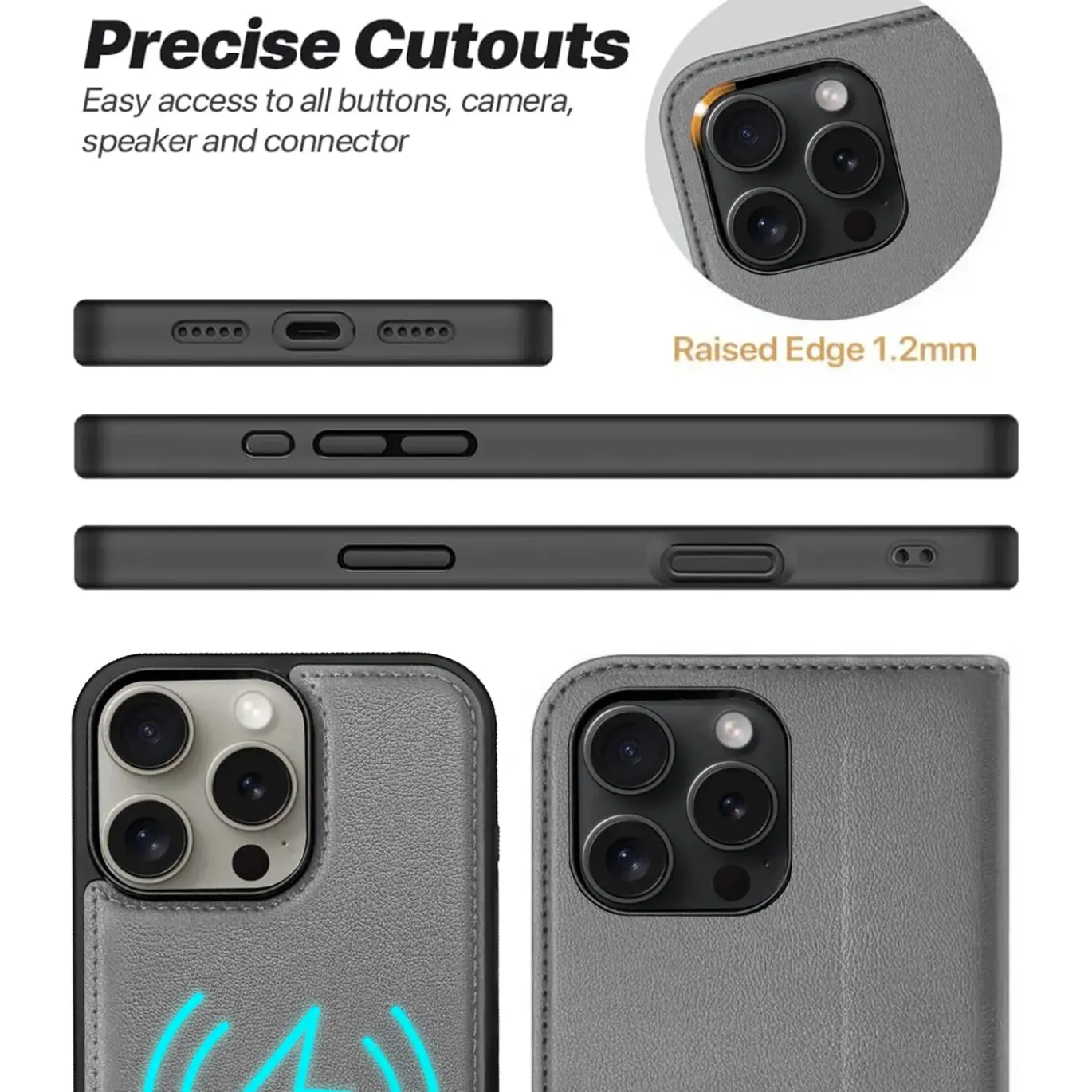 iPhone 13 - Klapphülle mit Kartenfächern & MagSafe-Kompatibilität
