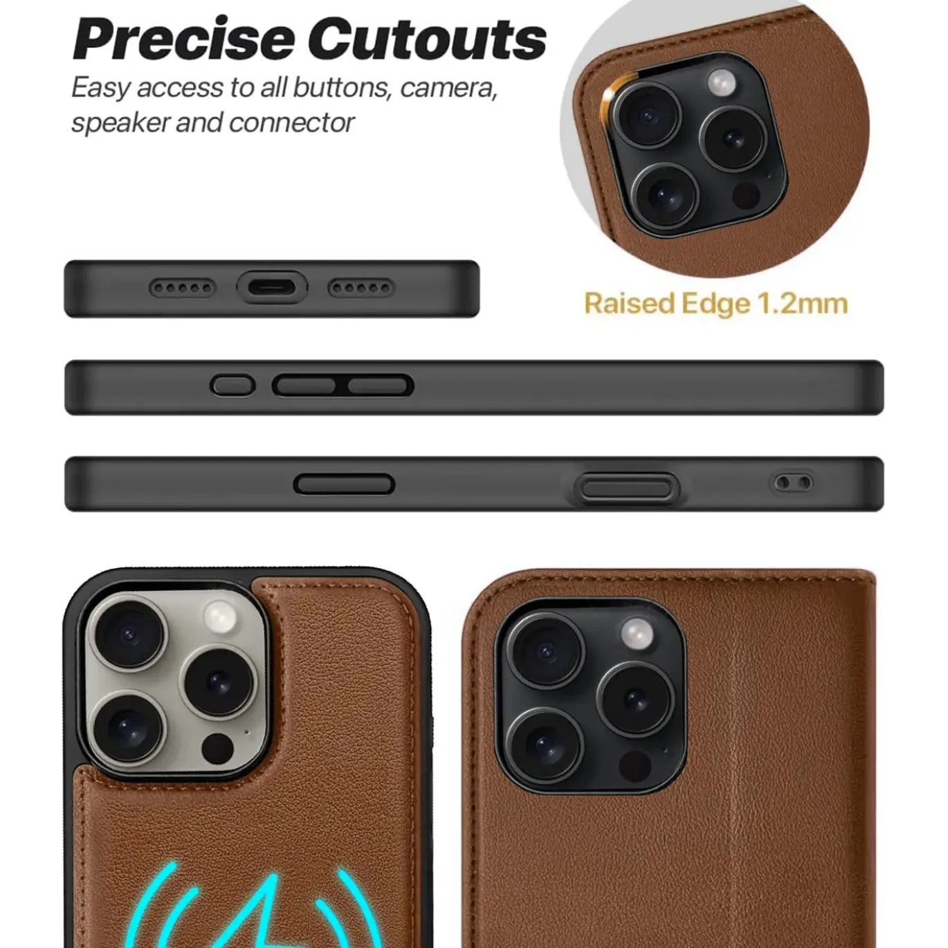 iPhone 13 - Klapphülle mit Kartenfächern & MagSafe-Kompatibilität