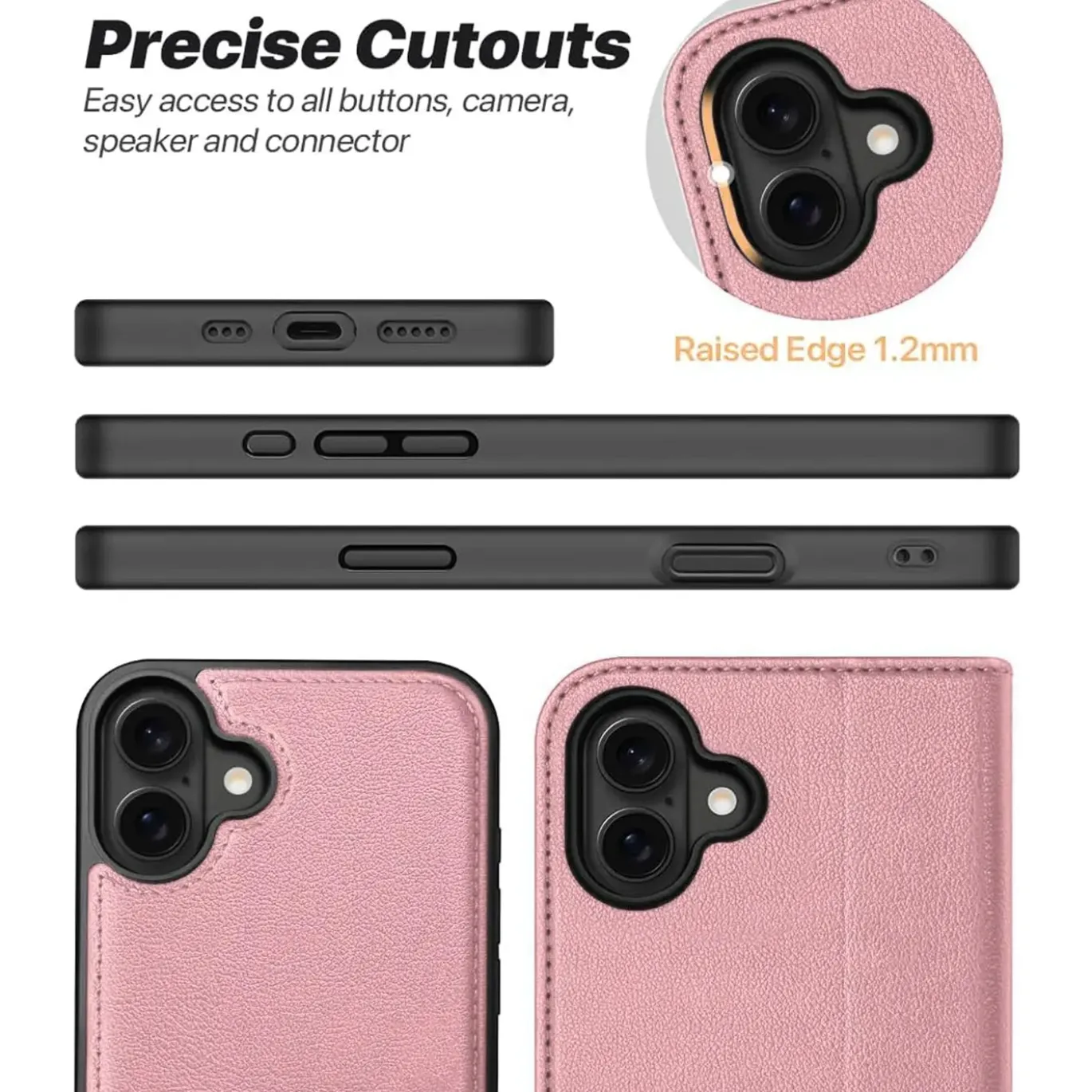 iPhone 16 - Klapphülle mit Kartenfächern & MagSafe-Kompatibilität