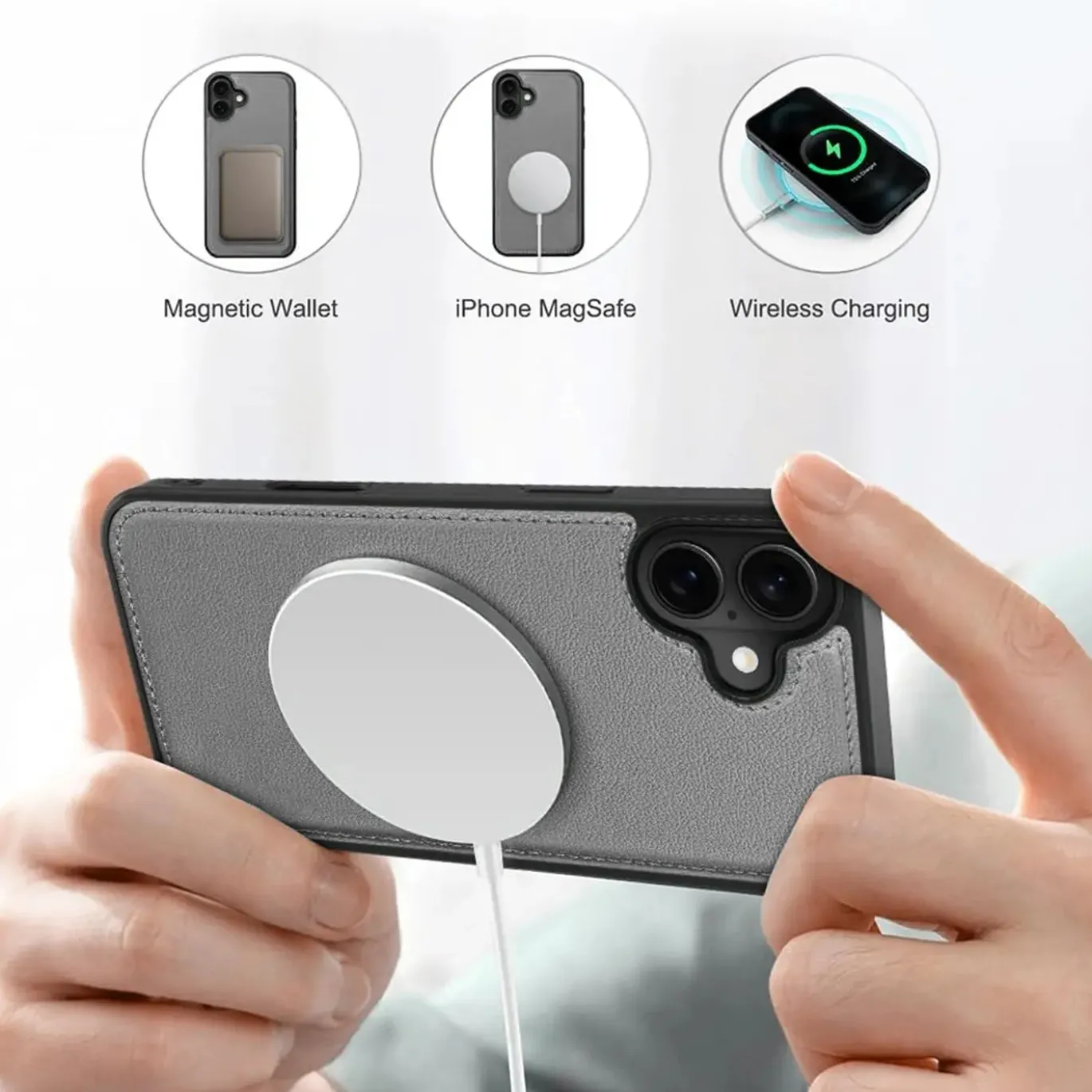 iPhone 16 - Klapphülle mit Kartenfächern & MagSafe-Kompatibilität