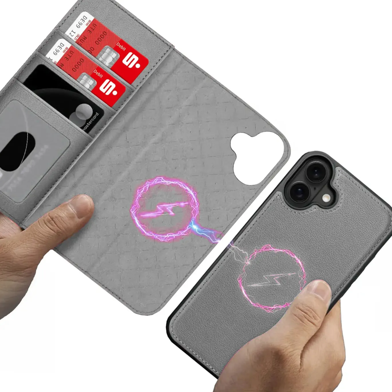 iPhone 16 - Klapphülle mit Kartenfächern & MagSafe-Kompatibilität
