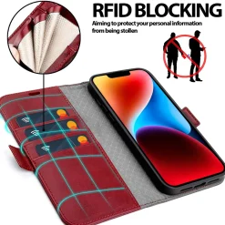 iPhone 14 - Robuste Klapphülle mit RFID Block