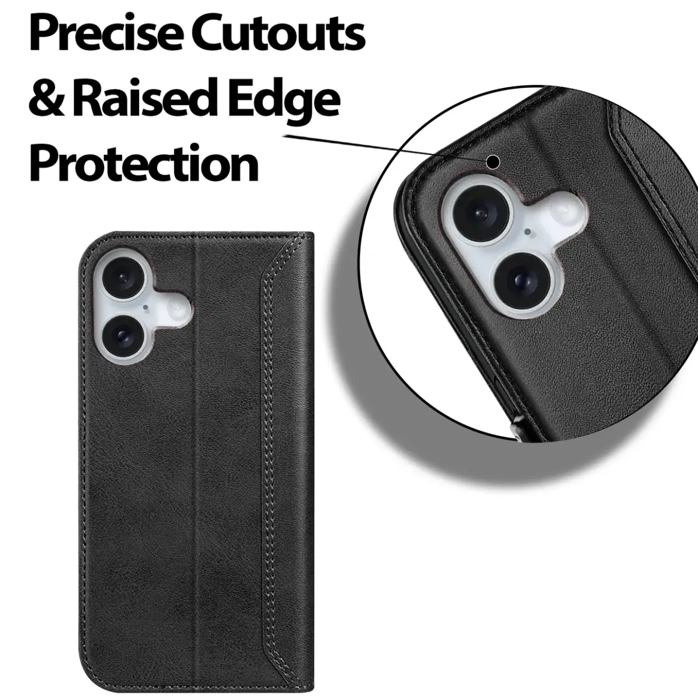 iPhone 16 - Robuste Klapphülle mit RFID Block