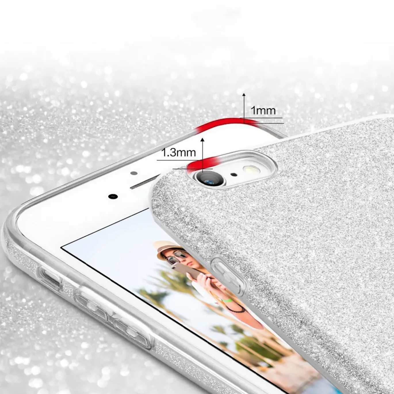 iPhone 6 / 6S - Glitzer TPU Hülle