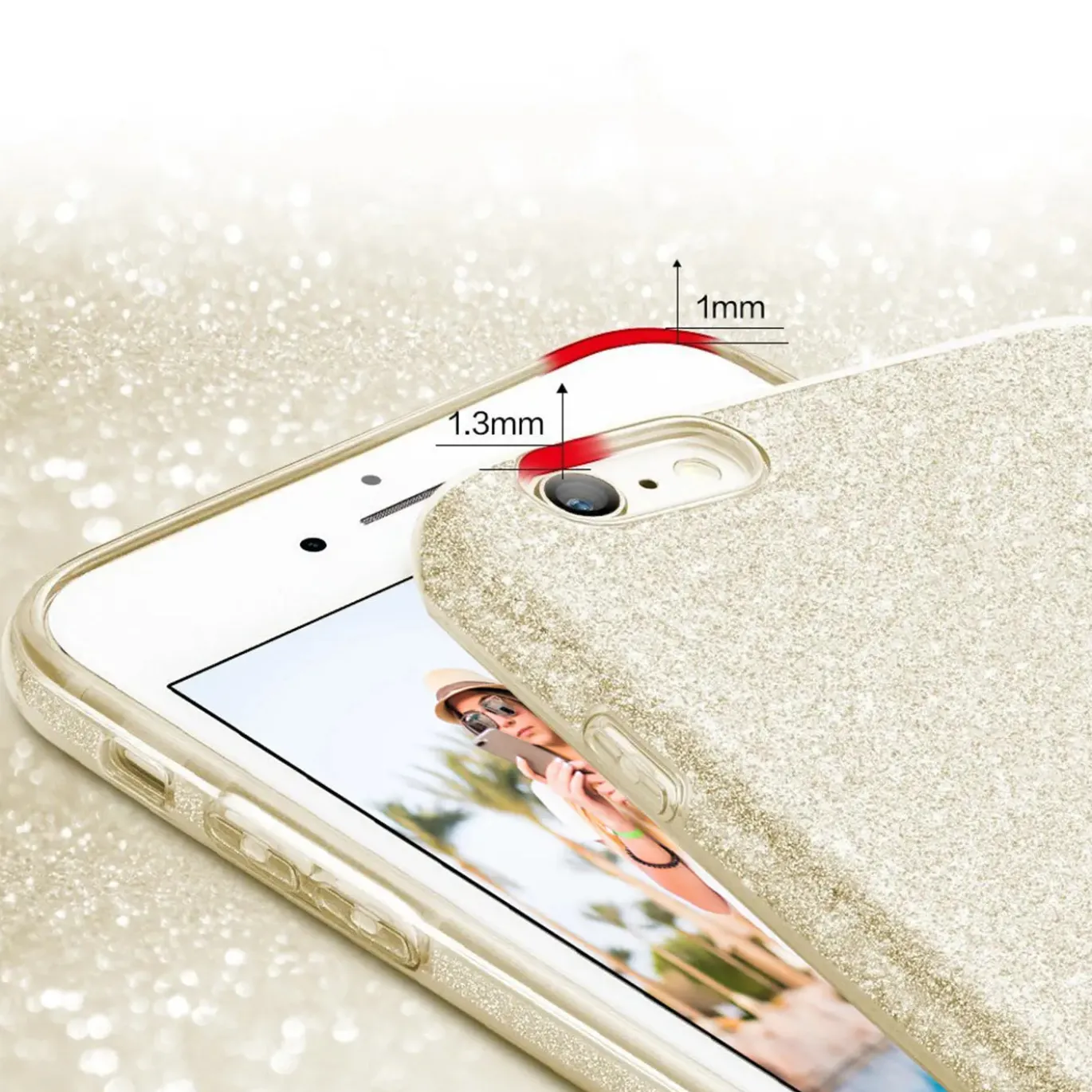 iPhone 6 / 6S - Glitzer TPU Hülle