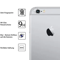 iPhone 6 / 6S - 9H Displayschutzfolie 2x Display & Kamera