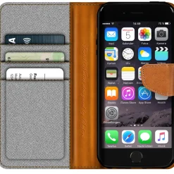 iPhone 6 / 6S - Jeanslook Klapphülle mit Kartenfach