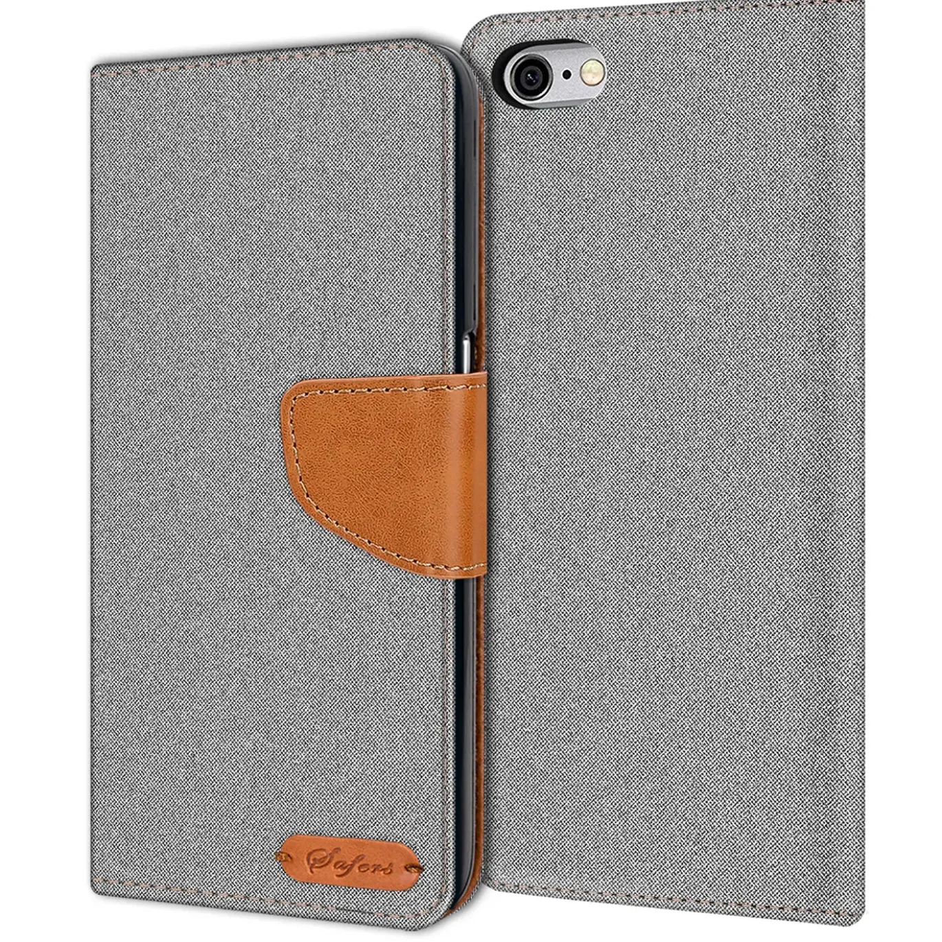 iPhone 6 / 6S - Jeanslook Klapphülle mit Kartenfach