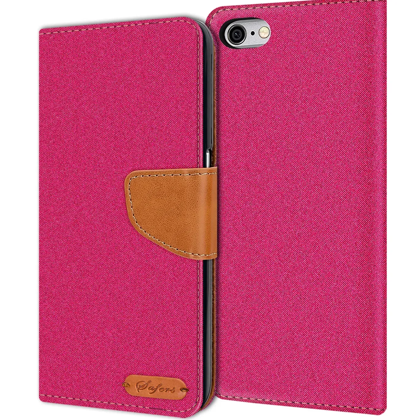 iPhone 6 / 6S - Jeanslook Klapphülle mit Kartenfach