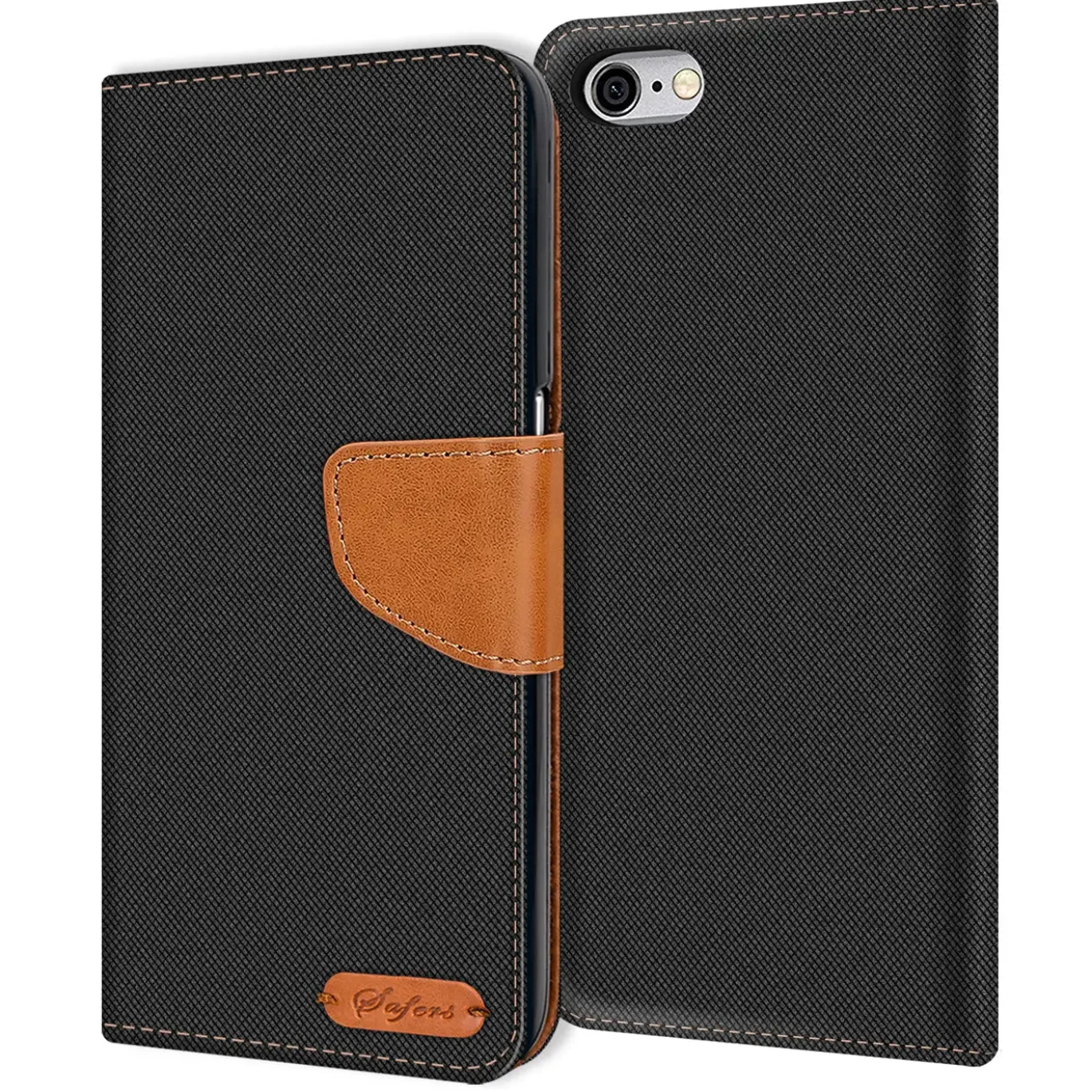 iPhone 6 / 6S - Jeanslook Klapphülle mit Kartenfach