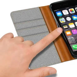 iPhone 6 / 6S - Jeanslook Klapphülle mit Kartenfach