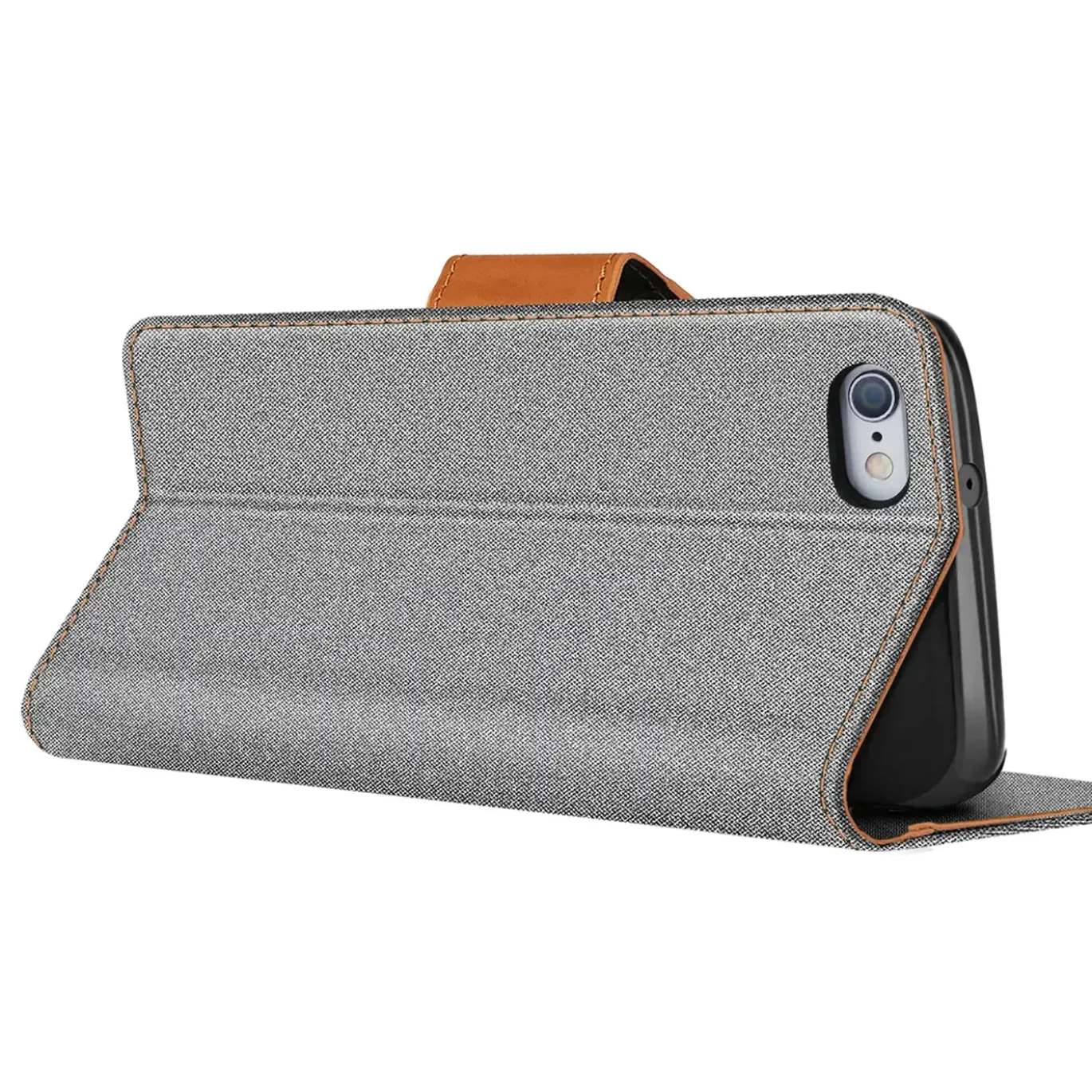 iPhone 6 / 6S - Jeanslook Klapphülle mit Kartenfach