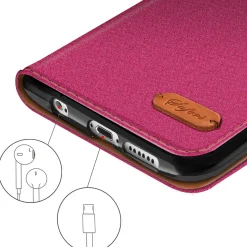 iPhone 6 / 6S - Jeanslook Klapphülle mit Kartenfach