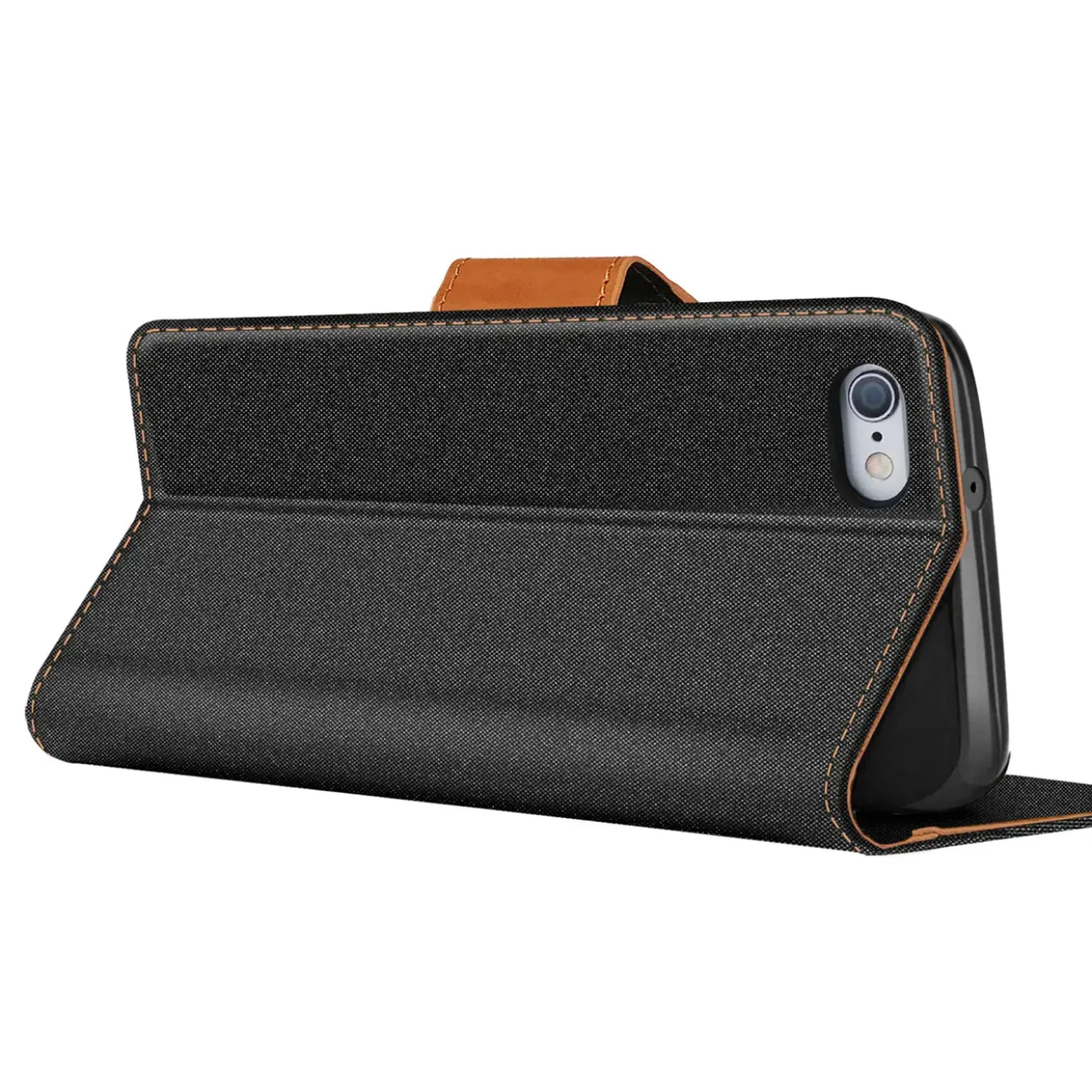 iPhone 6 / 6S - Jeanslook Klapphülle mit Kartenfach