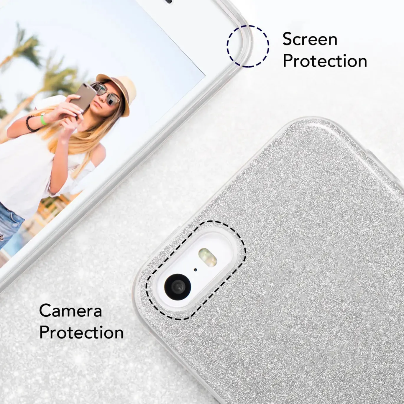 iPhone 5 / 5S / SE - Glitzer TPU Hülle