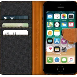 iPhone 5 / 5S / SE - Jeanslook Klapphülle mit Kartenfach