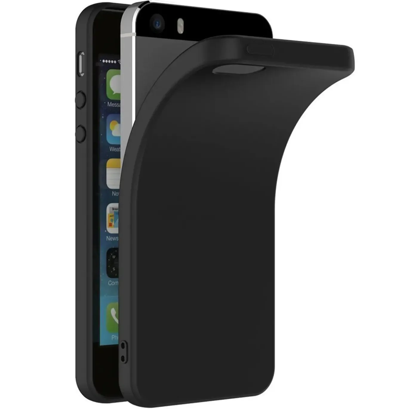 iPhone 5 / 5S / SE - Slim Silikon Backcover Schwarz