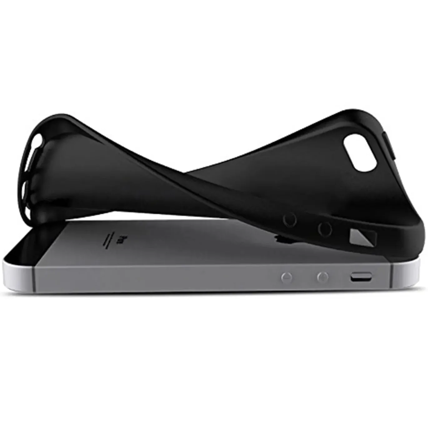 iPhone 5 / 5S / SE - Slim Silikon Backcover Schwarz
