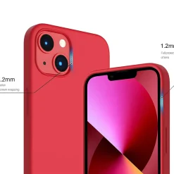 iPhone 14 - Silikon Case mit Mikrofaser-Innenseite