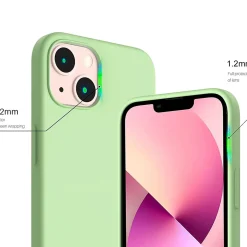 iPhone 14 - Silikon Case mit Mikrofaser-Innenseite